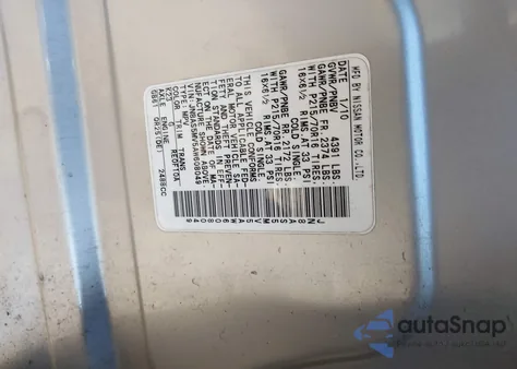 2010 Nissan Rogue S z USA, uszkodzony, nr VIN JN8AS5MV5AW608049